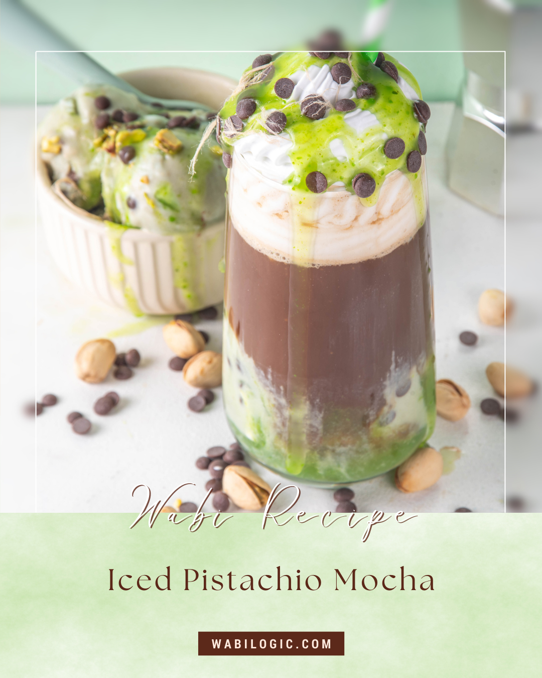 Wabi Coffee Recipes: Iced Pistachio Mocha